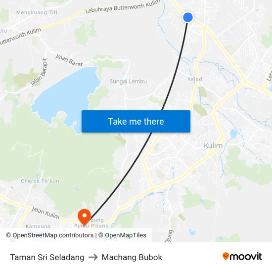 Taman Sri Seladang to Machang Bubok map