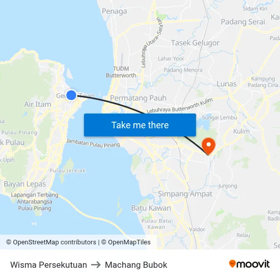 Wisma Persekutuan to Machang Bubok map