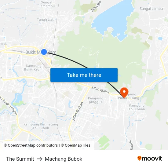 The Summit to Machang Bubok map
