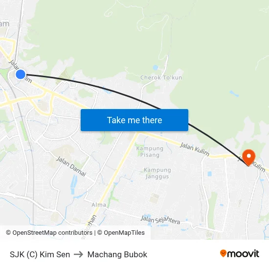 SJK (C) Kim Sen to Machang Bubok map