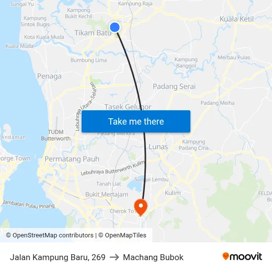 Jalan Kampung Baru, 269 to Machang Bubok map