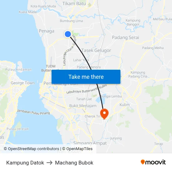 Kampung Datok to Machang Bubok map