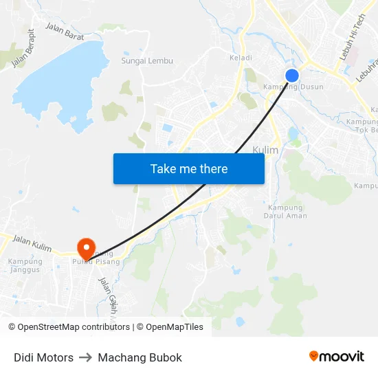 Didi Motors to Machang Bubok map