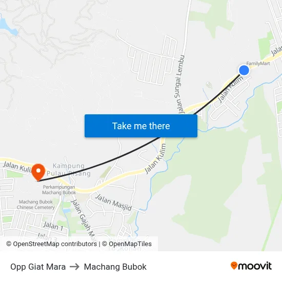 Opp Giat Mara to Machang Bubok map