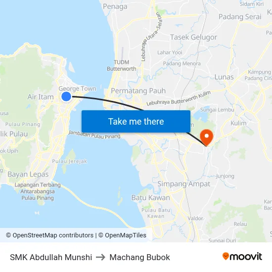 SMK Abdullah Munshi to Machang Bubok map