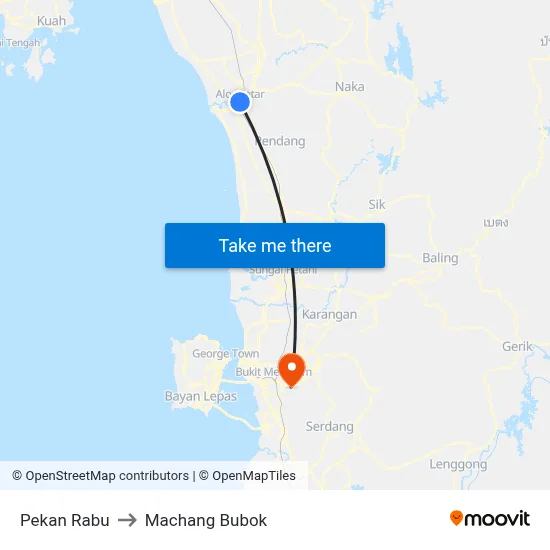 Pekan Rabu to Machang Bubok map