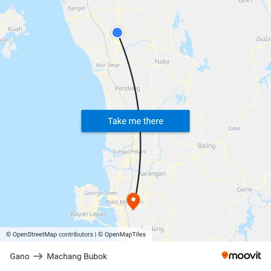 Gano to Machang Bubok map