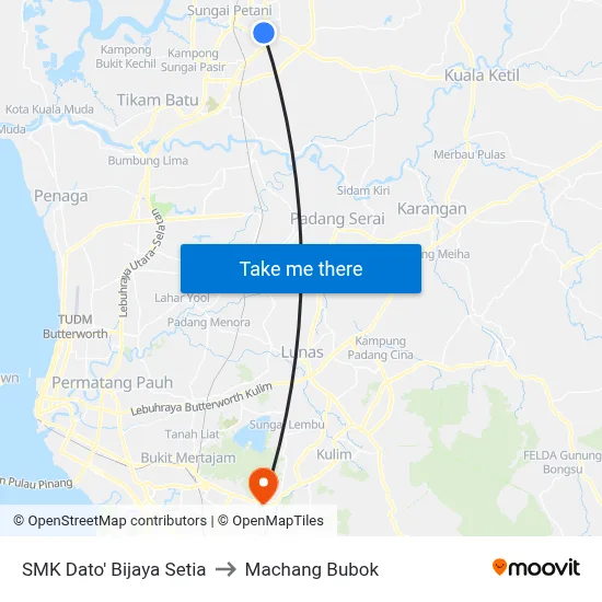 SMK Dato' Bijaya Setia to Machang Bubok map