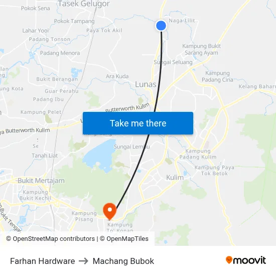 Farhan Hardware to Machang Bubok map