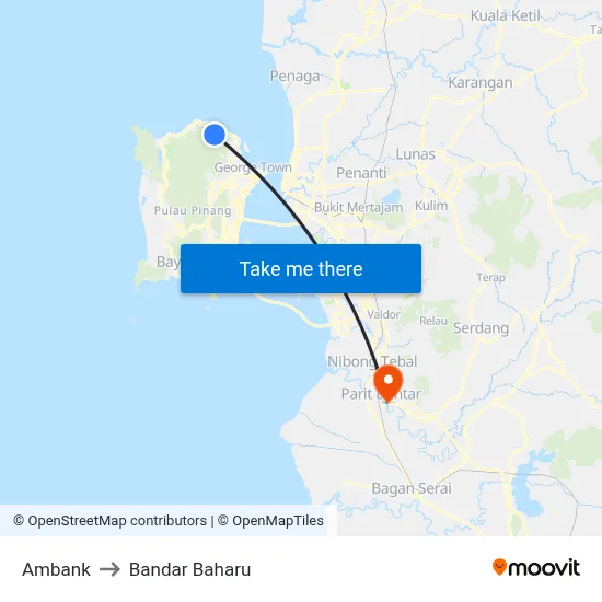 Ambank to Bandar Baharu map