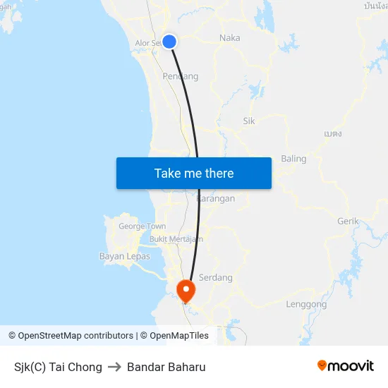 Sjk(C) Tai Chong to Bandar Baharu map