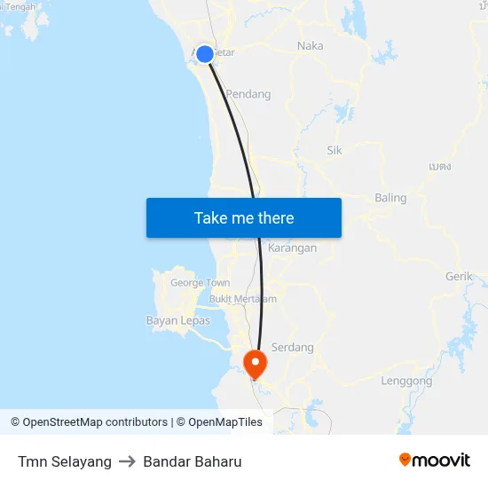 Tmn Selayang to Bandar Baharu map