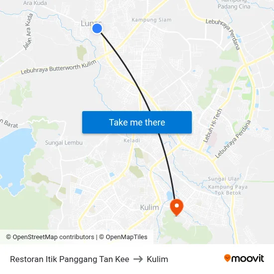 Restoran Itik Panggang Tan Kee to Kulim map