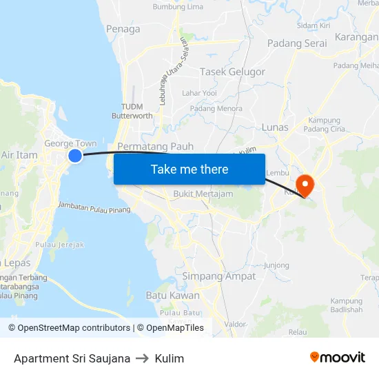 Apartment Sri Saujana to Kulim map