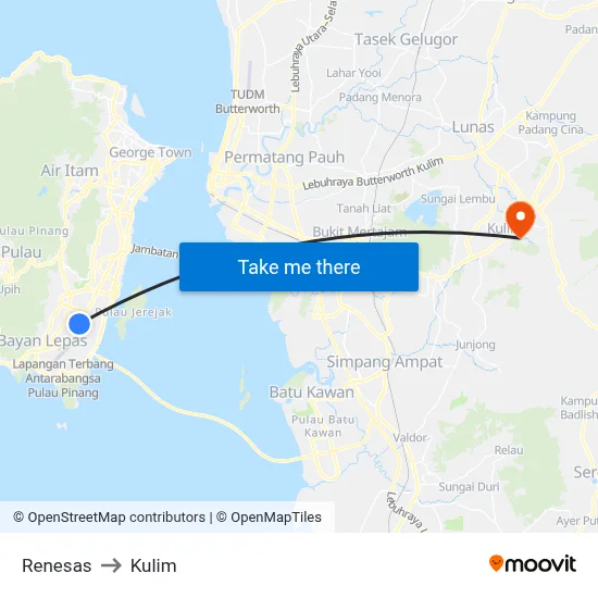 Renesas to Kulim map