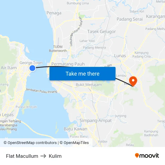 Flat Macullum to Kulim map