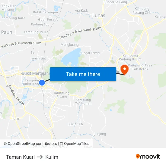 Taman Kuari to Kulim map