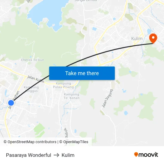 Pasaraya Wonderful to Kulim map