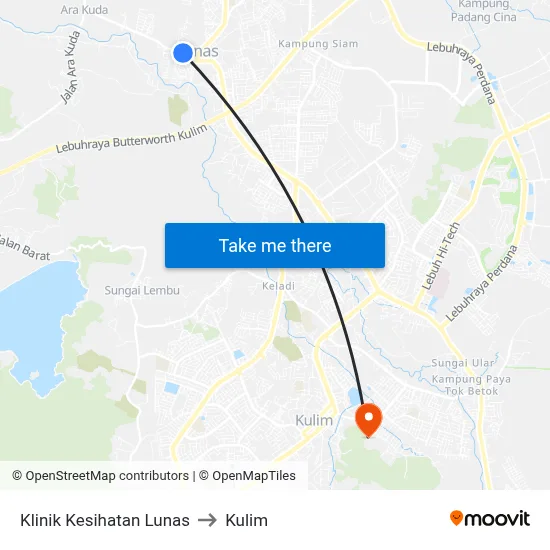 Klinik Kesihatan Lunas to Kulim map