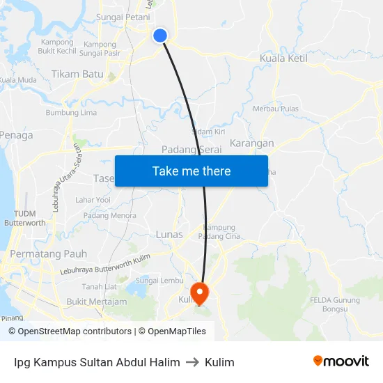 Ipg Kampus Sultan Abdul Halim to Kulim map