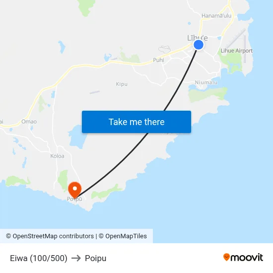 Eiwa (100/500) to Poipu map