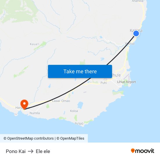 Pono Kai to Ele ele map