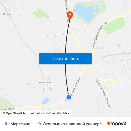 Ш. Мерефянское to Экономико-правовой университет map