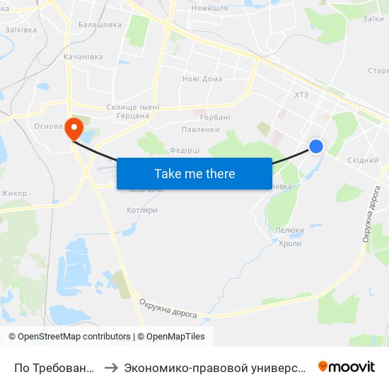 По Требованию to Экономико-правовой университет map