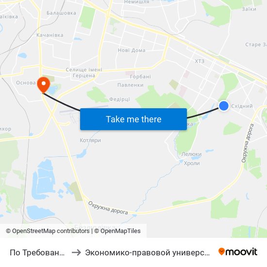 По Требованию to Экономико-правовой университет map