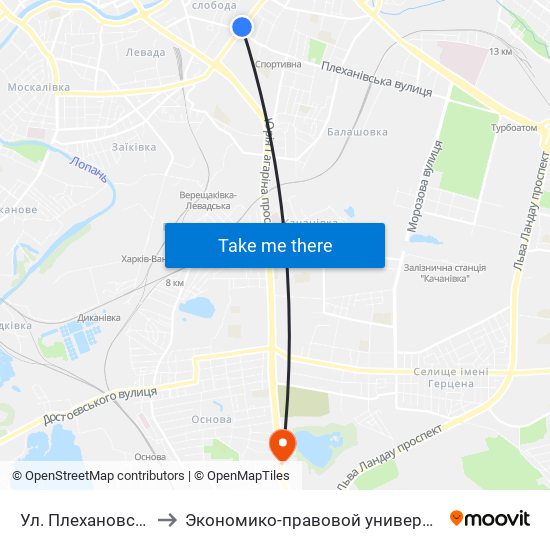 Ул. Плехановская to Экономико-правовой университет map