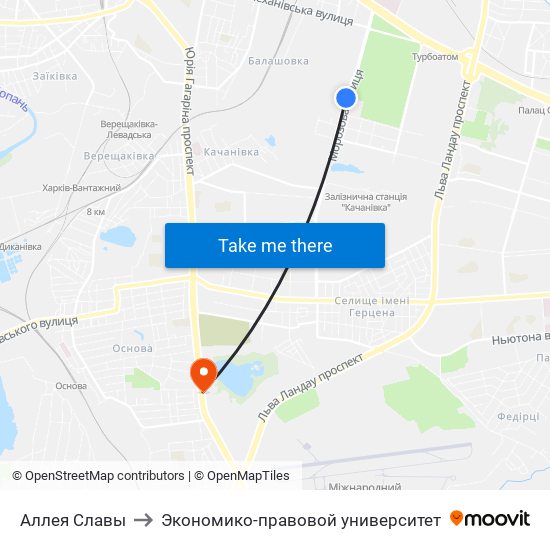 Аллея Славы to Экономико-правовой университет map