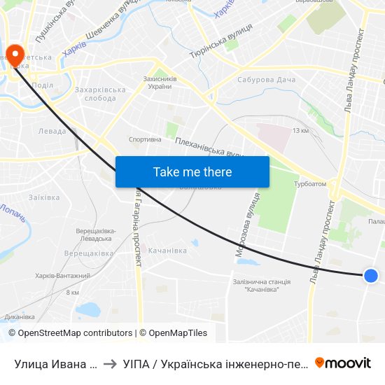 Улица Ивана Танкопия to УІПА / Українська інженерно-педагогічна академія map