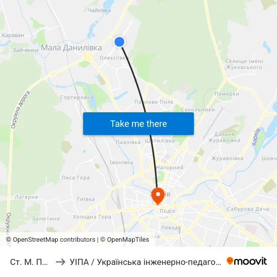 Ст. М. Победа to УІПА / Українська інженерно-педагогічна академія map