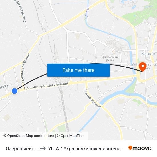 Озерянская Церковь to УІПА / Українська інженерно-педагогічна академія map