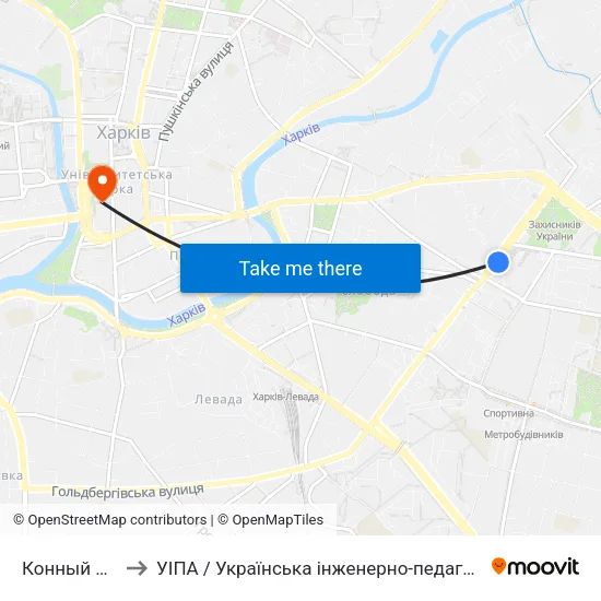 Конный Рынок to УІПА / Українська інженерно-педагогічна академія map
