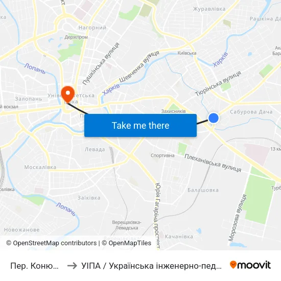 Пер. Конюшенный to УІПА / Українська інженерно-педагогічна академія map