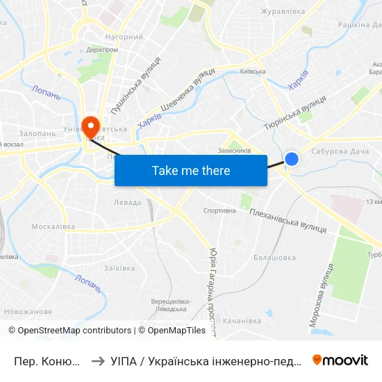Пер. Конюшенный to УІПА / Українська інженерно-педагогічна академія map