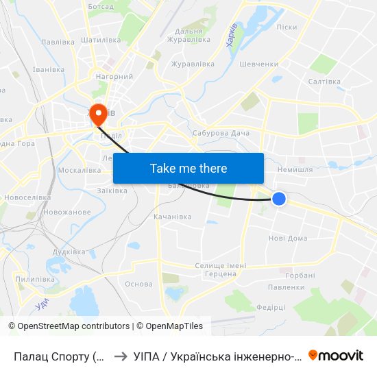 Палац Спорту (Palats Sportu) to УІПА / Українська інженерно-педагогічна академія map