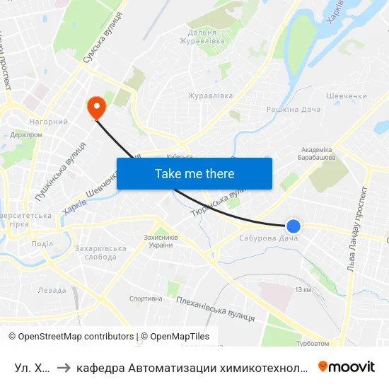 Ул. Халтурина to кафедра Автоматизации химикотехнологических систем и экологического мониторинга map