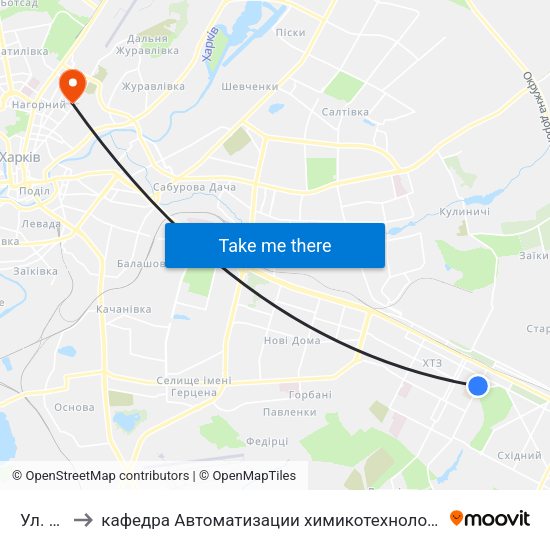 Ул. Библика to кафедра Автоматизации химикотехнологических систем и экологического мониторинга map