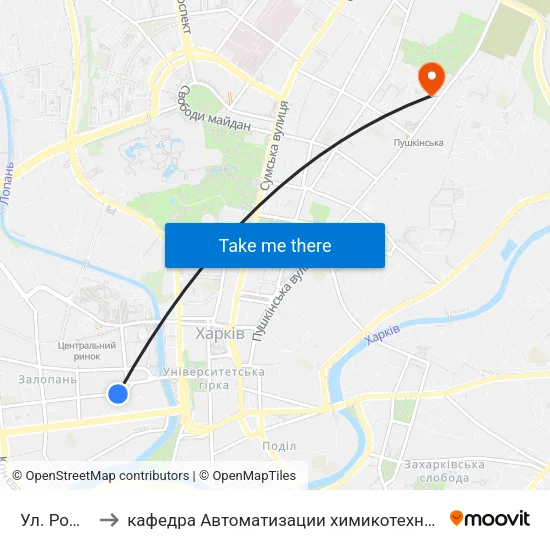 Ул. Рождественская to кафедра Автоматизации химикотехнологических систем и экологического мониторинга map