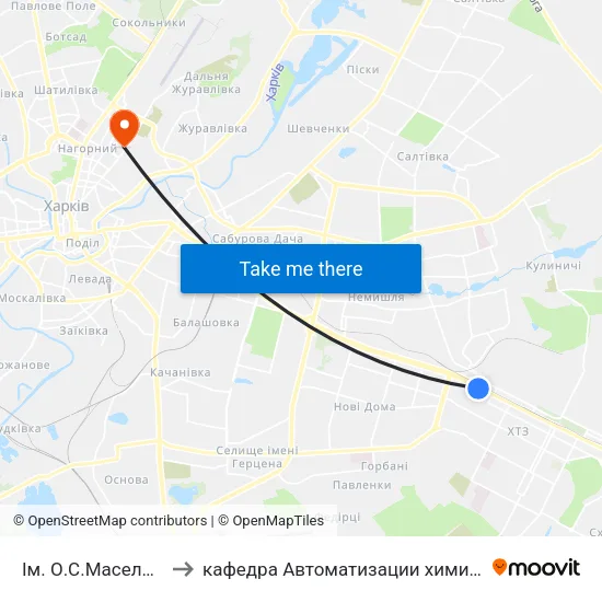 Ім. О.С.Масельського (Imeni O.S. Maselskoho) to кафедра Автоматизации химикотехнологических систем и экологического мониторинга map
