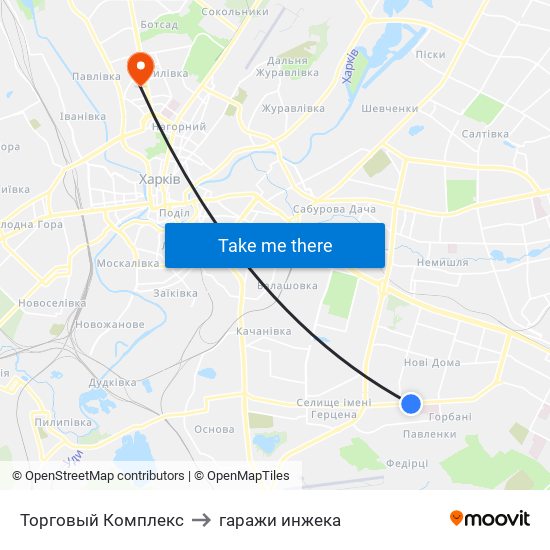 Торговый Комплекс to гаражи инжека map