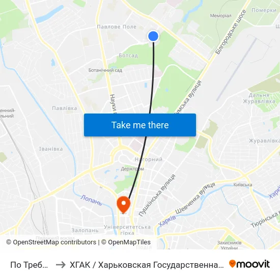 По Требованию to ХГАК / Харьковская Государственная Академия Культуры map