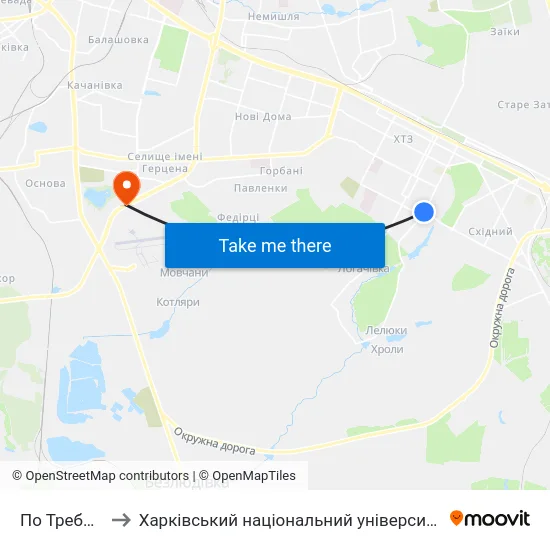 По Требованию to Харківський національний університет внутрішніх справ map