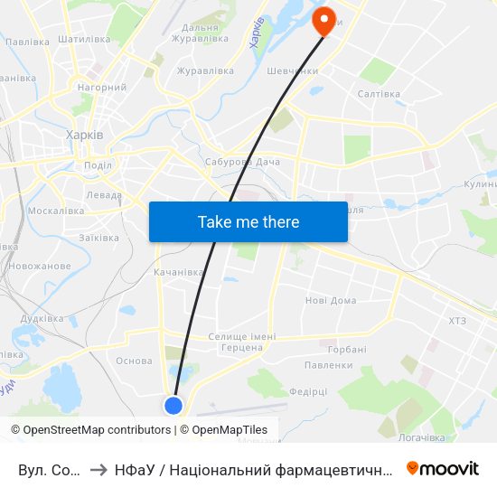 Вул. Сохора to НФаУ / Національний фармацевтичний університет map