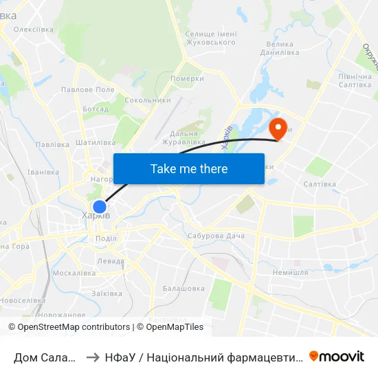 Дом Саламандра to НФаУ / Національний фармацевтичний університет map