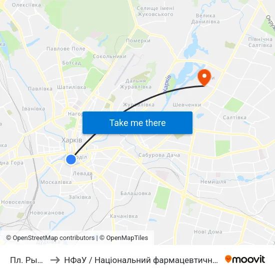 Пл. Рыбный to НФаУ / Національний фармацевтичний університет map