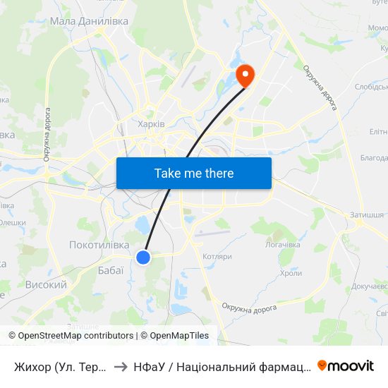 Жихор (Ул. Тернопольская) to НФаУ / Національний фармацевтичний університет map