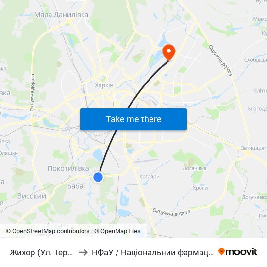 Жихор (Ул. Тернопольская) to НФаУ / Національний фармацевтичний університет map